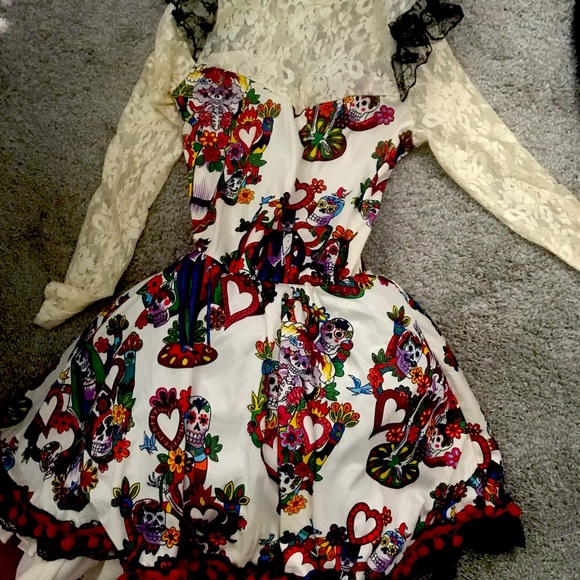 Halloween costume Dia de los Muertos dress - Picture 1 of 6
